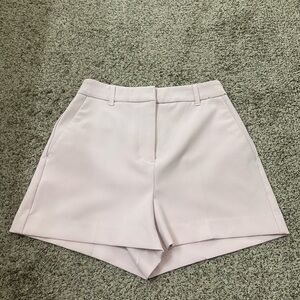 Express Pastel Pink High-Rise Tailored Shorts
